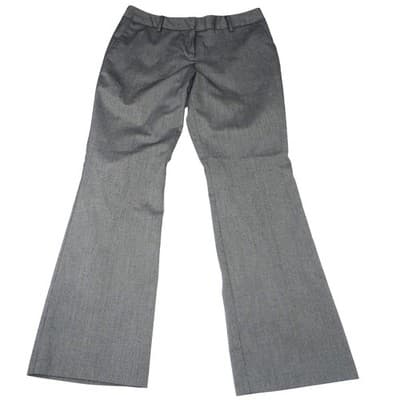 Apt 9 Womens Grey Herringbone Dress Pants Bootcut Size 10 Regular Stretch Work