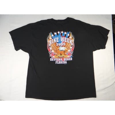 y2k Vintage Bike Week 2003 Daytona Beach Florida Motorcycle Graphic T Shirt XXL - Thumbnail 6