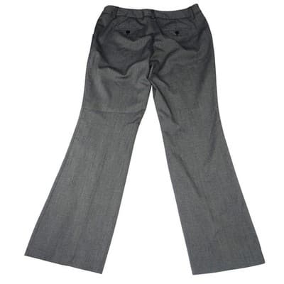 Apt 9 Womens Grey Herringbone Dress Pants Bootcut Size 10 Regular Stretch Work - Thumbnail 3