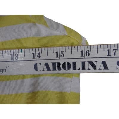 Y2K Carrington Club Yellow White Striped Tank Top Women Casual Sleeveless - Thumbnail 3