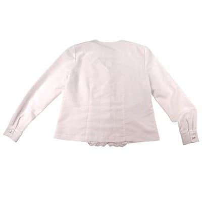 Vintage Kathie Lee Collection Womens Small White Lace Trim Button Front Blouse - Thumbnail 3