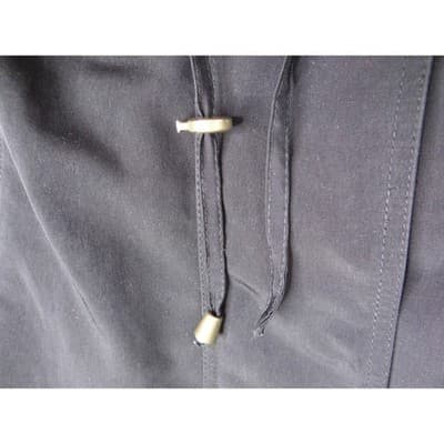 Giorgio Morandi Black Hooded Drawstring Parka Jacket Women's 1X - Thumbnail 4