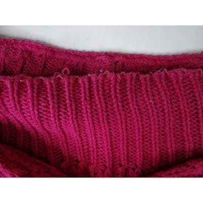 Vintage Nicole Curie Knit Sweater Women M Pink Short Sleeve Textured Pullover - Thumbnail 8
