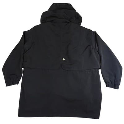 Giorgio Morandi Black Hooded Drawstring Parka Jacket Women's 1X - Thumbnail 8