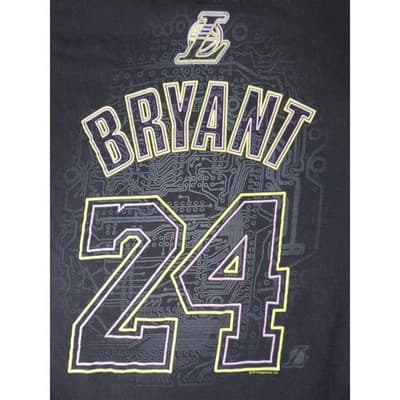 Los Angeles Lakers Kobe Bryant 24 Majestic NBA Basketball T Shirt Mens M - Thumbnail 9
