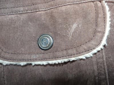 Stag Hill by Haband Men's Brown Leather Jacket with Sherpa Collar Size XL - Thumbnail 5