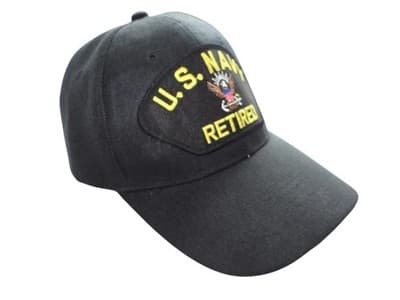 U.S. Navy Retired Black Baseball Cap - Thumbnail 2