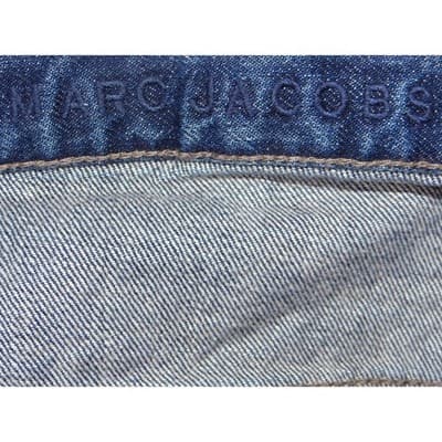 Marc Jacobs Men's Distressed Blue Denim Jeans Button Fly Straight Leg Size 36 - Thumbnail 12