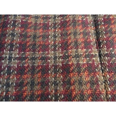 Vintage Joan Leslie Women's Plaid Blazer Jacket Sz14 Red Brown Gold Tweed Lined - Thumbnail 13
