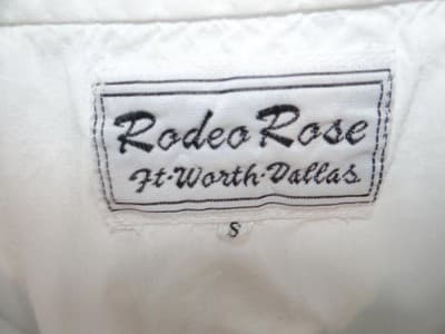 Vintage White Rodeo Rose Cowgirl Western Style Button Up Size Small - Thumbnail 2