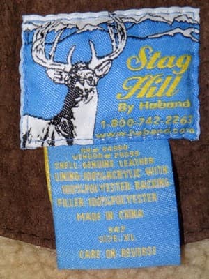 Stag Hill by Haband Men's Brown Leather Jacket with Sherpa Collar Size XL - Thumbnail 3