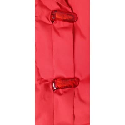 Vintage Drizzle Women's Red Hooded Belted Trench Coat Rain Jacket Size 14R - Thumbnail 9