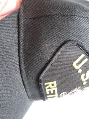 U.S. Navy Retired Black Baseball Cap - Thumbnail 3