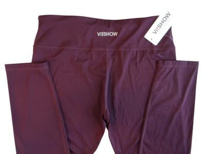 VISHOW Women's Burgundy Leggings - XL - Thumbnail 6