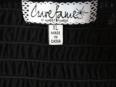Y2K Crave Fame Black Off-Shoulder Smocked Top with White Floral Embroidery XL - Thumbnail 7