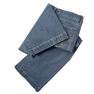 Y2K Vintage NWT Faded Glory Flare Jeans Petite Size 12 Blue Denim Stretch Pants - Thumbnail 8