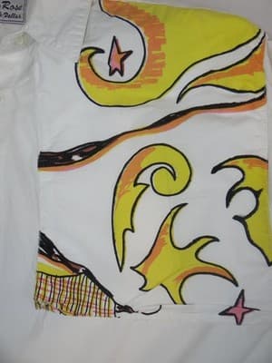 Vintage White Rodeo Rose Cowgirl Western Style Button Up Size Small - Thumbnail 5