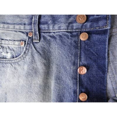 Marc Jacobs Men's Distressed Blue Denim Jeans Button Fly Straight Leg Size 36 - Thumbnail 7