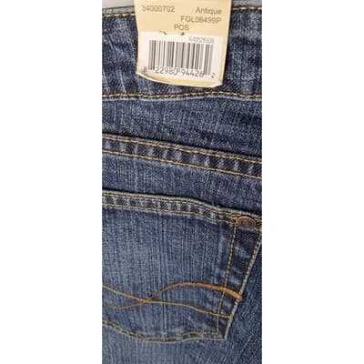 Y2K Vintage NWT Faded Glory Flare Jeans Petite Size 12 Blue Denim Stretch Pants - Thumbnail 6