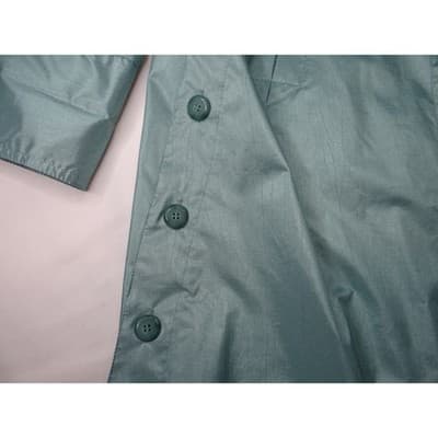 Vintage British Mist Teal Raincoat Women's Size 16 Trench Style Water Resistant - Thumbnail 7
