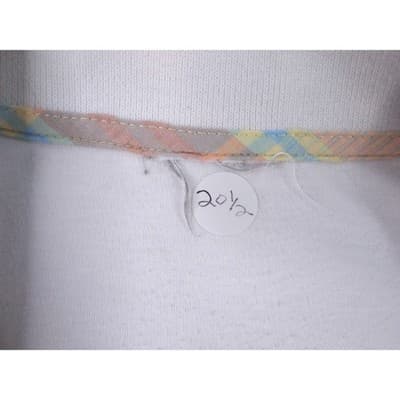 Vintage White Polo Shirt Colorful Geometric Print Women's Size Medium - Thumbnail 2