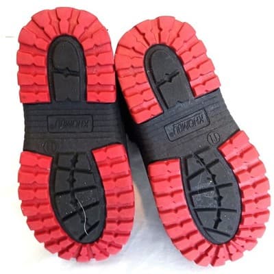 Khombu Hickory Kids Black Red Leather Faux Fur Lined Snow Boots Size 11M 801461 - Thumbnail 7