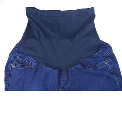 Indigo Blue Maternity Jeans Dark Wash Stretchy Full Panel Skinny Leg Size M/L - Thumbnail 4