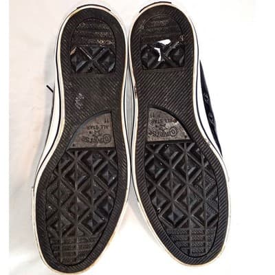 Converse Chuck Taylor All Star High Top Black Patent Leather Red Lining Sneakers - Thumbnail 8