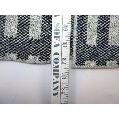 MONTEAU Women's Gray Plaid Open Front Knit Cardigan Sweater XS - Thumbnail 8