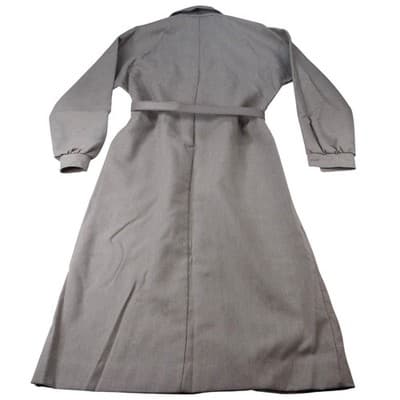 Vintage Country Miss Grey Plaid Button Front Belted Dress Women's Size 8 Wool - Thumbnail 4