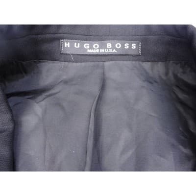 Hugo Boss Barneys New York Mens Charcoal Gray Wool Blend Blazer Jacket - Thumbnail 2