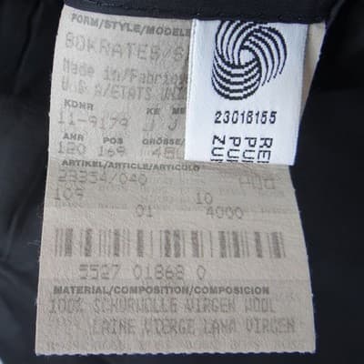 Hugo Boss Barneys New York Mens Charcoal Gray Wool Blend Blazer Jacket - Thumbnail 3