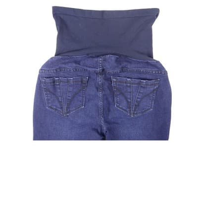 Indigo Blue Maternity Jeans Dark Wash Stretchy Full Panel Skinny Leg Size M/L - Thumbnail 6