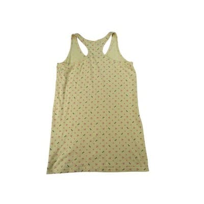 Y2K COLZA Womens Yellow Cherry Print Racerback Tank Top Size L - Thumbnail 3