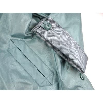Vintage British Mist Teal Raincoat Women's Size 16 Trench Style Water Resistant - Thumbnail 6