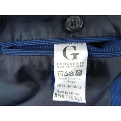 Goodale New York City Men's Blue Plaid Wool Blend Blazer Size 46 - Thumbnail 10