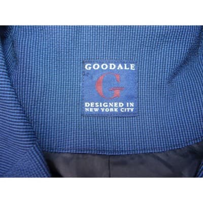 Goodale New York City Men's Blue Plaid Wool Blend Blazer Size 46 - Thumbnail 5