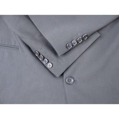 Hugo Boss Barneys New York Mens Charcoal Gray Wool Blend Blazer Jacket - Thumbnail 6