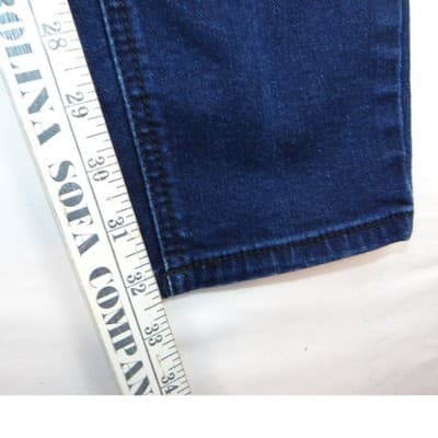 Indigo Blue Maternity Jeans Dark Wash Stretchy Full Panel Skinny Leg Size M/L - Thumbnail 8