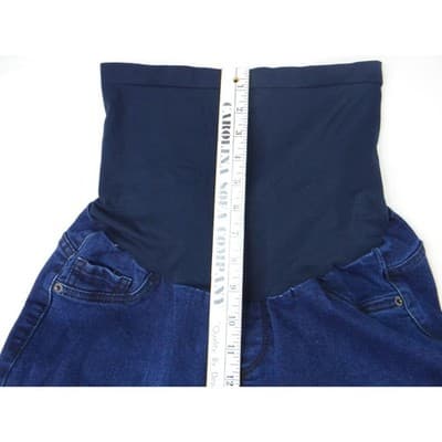 Indigo Blue Maternity Jeans Dark Wash Stretchy Full Panel Skinny Leg Size M/L - Thumbnail 11