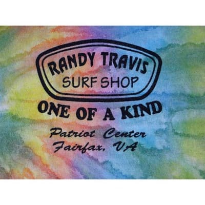 Randy Travis Surf Shop Tie Dye T Shirt One of a Kind Patriot Center Fairfax VA - Thumbnail 2