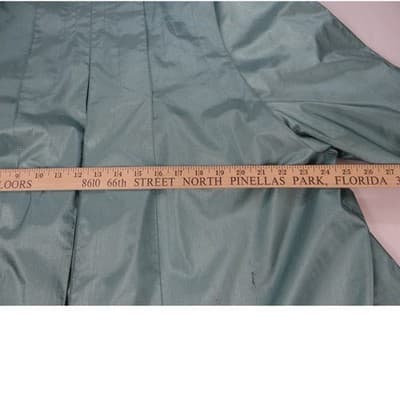 Vintage British Mist Teal Raincoat Women's Size 16 Trench Style Water Resistant - Thumbnail 14