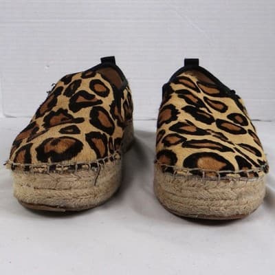 Sam Edelman Women Leopard Print Calf Hair Platform Espadrille Slip On Shoes 8 - Thumbnail 5