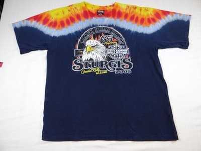 Vintage 2005 Harley-Davidson Sturgis Rally Tie-Dye T-Shirt