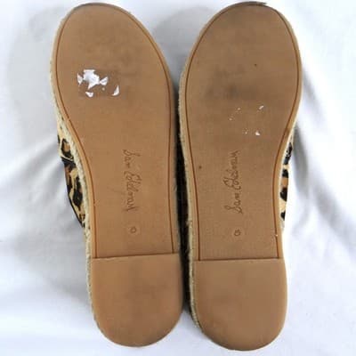 Sam Edelman Women Leopard Print Calf Hair Platform Espadrille Slip On Shoes 8 - Thumbnail 8