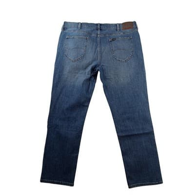 NWT-Lee Mens Straight Fit Straight Leg Jeans Heath Blue 40x30 Premium Flex - Thumbnail 4