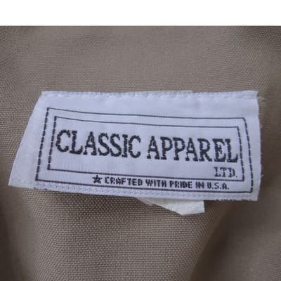 Classic Apparel Ltd Womens Floral Lace Print Blazer Jacket Tan White Pink USA - Thumbnail 2