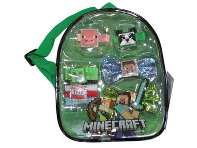 Minecraft MINI Backpack with Character Hair Clips, Bows, Ties