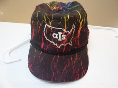 Vintage Multicolor AIS Automotive Cap with USA Map Design - Thumbnail 5