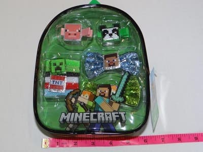 Minecraft MINI Backpack with Character Hair Clips, Bows, Ties - Thumbnail 8